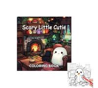 Halloween Coloring Book, Cute Cartoon Doodle Art Book With 40 Sheets, Painting And Drawing Journal For Kids Adults Family Home School Classroom Travel And Birthday Fun, 8.27x8.27 In