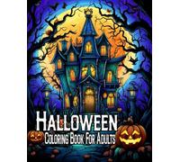 Halloween Coloring Book For Adults: 50 Cute and Spooky Designs for Kids and Adults .