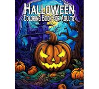 Halloween Coloring Book For Adults: 50 Easy Autumn Halloween Coloring Book for Adults and Seniors Skulls, Pumpkins, Fall Designs.