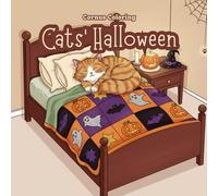 Halloween Coloring Book for Adults, Teens, and Kids: Featuring Cats along with Pumpkins, Jack-o'-lanterns, Ghosts, Trees, Bats, Cauldrons, and More (Seasonal Coloring Books)