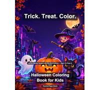 Halloween Coloring Book for Kids: 28 Fun Spooky Designs with Big Bold Outlines - Ages 3-8, Easy to Color