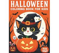 Halloween Coloring Book for Kids: 40 Cute and Fun Spooky Designs for Ages 4-8