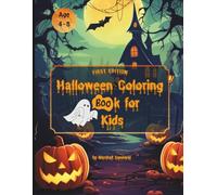 Halloween Coloring Book for Kids: 40 Large Easy Cute and Not Spooky Themed Illustrations for Kids Ages 4-8