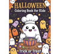 Halloween Coloring Book For Kids: 50 Fun & Simple Cute Halloween Design - Smiling Pumpkins , Playful Bats, Cute Ghosts, and Witches for Kids Easy to Color !