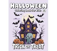 Halloween Coloring Book for Kids: 54 Cute Kawaii Designs with Ghosts, Pumpkins, Zombies, Witches and More. Screen-Free Creative Activity for Children Ages 6 to 8