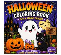 Halloween Coloring Book for Kids & Adults: Cute & Spooky Designs | Fun, Easy & Relaxing Halloween Pages with Ghosts, Pumpkins, Witches, Cats & More