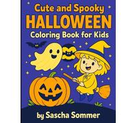 Halloween Coloring Book for Kids Ages 4-8: 40 Cute and Spooky Coloring Pages with Pumpkins, Ghosts, Witches, Bats and Monsters - Fun Halloween Activity Book for Boys and Girls