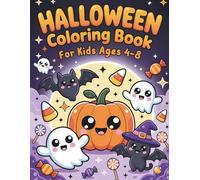 Halloween Coloring Book for Kids Ages 4-8: Cute and Spooky Kawaii Characters with Fun and Easy Activity Pages