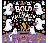Halloween Coloring Book for Kids and Adults: 50 Spooky and Cute Designs with Pumpkins, Ghosts, Witches, Cats, Haunted Houses, and Fun Fall Scenes (8.5x8.5”)