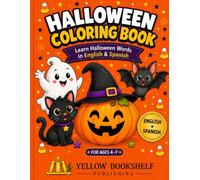 Halloween Coloring Book: Learn Halloween Words in English & Spanish