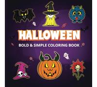 Halloween Coloring Book Scary Cute Bold and Simple designs for Kids and Teens