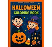 Halloween coloring Spooky fun and cute: Cute and easy designs by books & Coloring Dreams.