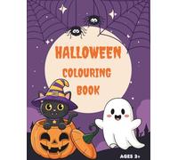 Halloween Colouring Book for Children Ages 2+: Color Cute Spooky Pictures and Trace Words | Large Print 8.5 x 11