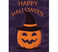 Halloween Composition Notebook | Cute Spooky Pumpkin Cover Design | Wide Ruled Notebook | 100 Pages | 8.5"X11" - For School, College, Office, Work, ... Adults: Journal, Notebook, Composition Book.