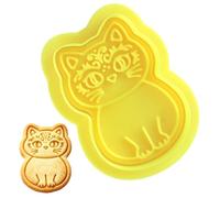 Halloween Cookie Cutter Mold - Cartoon Pumpkin Ghost Cat | Hand Press Stamp | 3D Printed Crafting Material, Dual-Use For Baking & Soft Clay, Embossing Stamp Design, Hand Wash Only (Not Oven/Dishwasher Sa