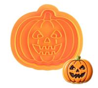 Halloween Cookie Cutter Mold - Cartoon Pumpkin Ghost Cat | Hand Press Stamp | 3D Printed Crafting Material, Dual-Use For Baking & Soft Clay, Embossing Stamp Design, Hand Wash Only (Not Oven/Dishwasher Sa