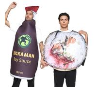 Halloween Costume Adult, Japanese Food Cosplay, Comfortable Lightweight Fabric, Couple Outfit Set, Funny Fancy Dress Design for Christmas, Family, Festivals, 20.87 Inches
