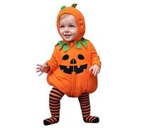 Halloween Costume Baby Pumpkin Costume Baby Girl Boy Halloween Cute Pumpkin Clothes Outfit Born Pumpkins 0-24 Months Clothes Sweater Outfit Set Jumpsuit Hooded For Newborn