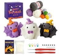 Halloween Crochet Kit, Crochet Material Set, Beginner Crochet Kit, Practical Knitting Supplies, Crochet Starter Set, Spooky Crochet Projects, Halloween Crafting Kit, Fun Crochet Patterns for Adults