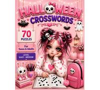 Halloween Crosswords: Large Print Crossword Puzzles for Teens & Adults | Easy to Medium