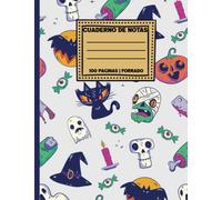 Halloween Cuaderno de Notas: Libro en blanco con páginas rayadas para ideas y pensamientos. | 100 paginas | 21,59 cm x 27,94 cm | Para todos los amigos de Halloween