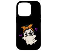 Halloween Cute Ghost Girl Eyeglasses Ghost Woman Glasses Carcasa para iPhone 14 Pro