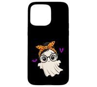 Halloween Cute Ghost Girl Eyeglasses Ghost Woman Glasses Carcasa para iPhone 15 Pro MAX