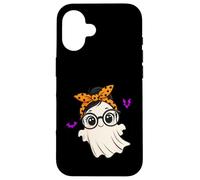 Halloween Cute Ghost Girl Eyeglasses Ghost Woman Glasses Carcasa para iPhone 16