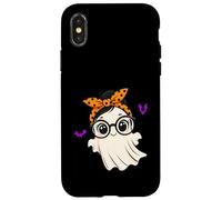 Halloween Cute Ghost Girl Eyeglasses Ghost Woman Glasses Carcasa para iPhone X/XS