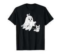 Halloween Cute Ghost with Bat Spooky Boo Cosume Camiseta