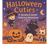Halloween Cuties Coloring Book: Adorable Spooky Characters for Kids Ages 3-6 - Witches, Ghosts, Pumpkins, Zombies & More for Fun Holiday Coloring