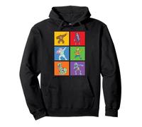 Halloween Dabbing Esqueleto Bruja Y Monstruos Dab Pose Sudadera con Capucha