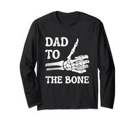Halloween Dad To The Bone Funny Skeleton Fathers Day Manga Larga