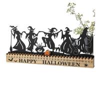Halloween Dancing Witch Countdown, Dancing Witch Halloween Calendar Table Sign, Home Decorations for Mantel, Fireplace, Desktop, Shelf, Planners, Bedroom, Living Room, Spooky Holiday Countdown Display