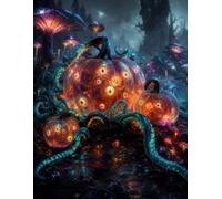 Halloween Dark Fantasy Lined Notebook: Haunted Pumpkins, Mystical Creatures and Secrets of the Night