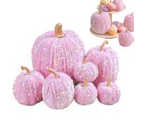 Halloween Decor - Foam, Velvet Pumpkin Artificial Velvet Sequin Figurine