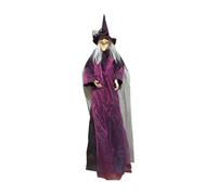 Halloween Decor Outdoor Witch - Colgante para Fiesta parpadeando los Ojos LED espeluznantes Rendimiento de una expresión Facial Realista Que sorprende eficazmente a los transeúntes. Este