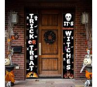 Halloween Decoracion Casa, Bandera para Puerta de Halloween, Decoración de Halloween Exterior, Bandera de la Puerta de la Casa para Halloween, Fiestas, al Aire Libre, Jardín, Puerta de Decoración