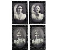 Halloween Decoración, Marcos de Fotos 3D Cambiantes de Cara para Halloween, Marcos de Retratos Cambiantes de la expresión de Rostro en Movimiento (2 pcs Modelo B Grande,36 * 48cm)