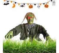 Halloween Decorations Outdoor, Ghost Light-Up Yard Stakes, Holiday Scary Halloweens Ghost Lawn Decor, LED Garden Planter Decoration for Festival, Birthday, Patio, Porch, Pathway, Backyard Display