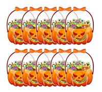 Halloween - Decorative Christmas | Eco Friendly with Handles, Reusable Favor for Trick or Treating Fall Party School Event Holiday Giveaway