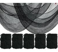 Halloween Deko Netz Tela de gasa sangrienta y espeluznante for Halloween, tela grande negra con sangre for decoración fiestas, hogar, exterior patio(Color2,1Pack)