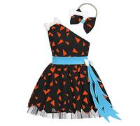 Halloween Disfraz Niña, Disfraz De Hombre De Las Cavernas Para Niños Pequeños Niñas Huesos De Perro De Halloween Vestido De Tul De Malla Histórica Para Niña De Las Cavernas Trajes De Princesa
