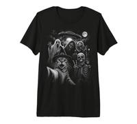 Halloween Divertido Gato Selfie pie Grande Esqueleto Fantasma Halloween Camiseta Premium