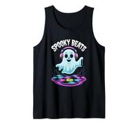 Halloween DJ Fantasma Spooky Beats Fiesta Música Camiseta sin Mangas