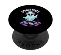 Halloween DJ Fantasma Spooky Beats Fiesta Música PopSockets PopGrip Adhesivo