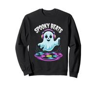 Halloween DJ Fantasma Spooky Beats Fiesta Música Sudadera