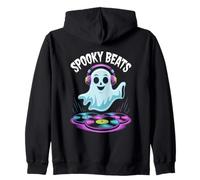 Halloween DJ Fantasma Spooky Beats Fiesta Música Sudadera con Capucha