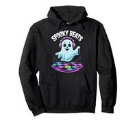 Halloween DJ Fantasma Spooky Beats Fiesta Música Sudadera con Capucha