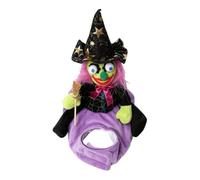 Halloween Dog Costume, Adjustable Pet Outfit, Witch Riding Clothes